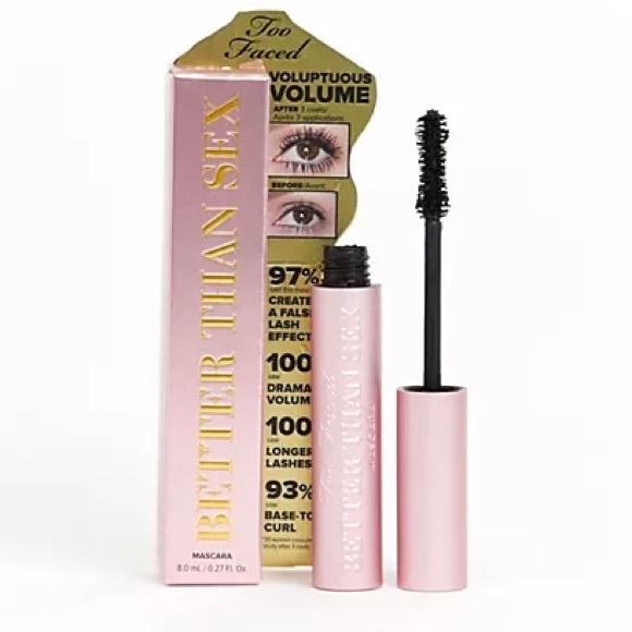 2 FULL SIZE Too Faced Better Than Sex Mascara BNIB - Picture 2 of 5